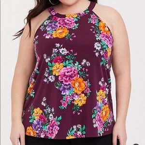 Purple floral goddess tank from Torrid